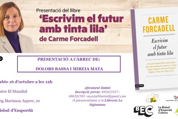 Carme Forcadell presenta Escrivim el futur amb tinta lila